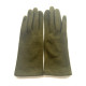 Wool and acrylic khaki gloves "LISON"