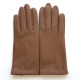 Gants en cuir d'agneau sable "CAPUCINE".