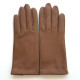 Gants en cuir d'agneau sable "CAPUCINE".