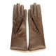 Leather gloves of lamb bronze "COLINE"