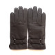 Gants en cuir d'agneau marron "FAUSTIN".