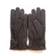 Gants en cuir d'agneau marron "FAUSTIN".