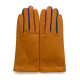 Leather gloves of lamb maize and multicolored "CARLA".