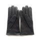 Gants en cuir d'agneau noir "COWBOY".