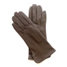 Leather gloves of lamb brown "VIOLETTE"