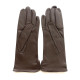 Leather gloves of lamb brown "VIOLETTE"