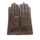 Gants en cuir d'agneau brun "CAPUCINE".