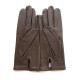 Leather gloves of lamb brown "CAPUCINE".