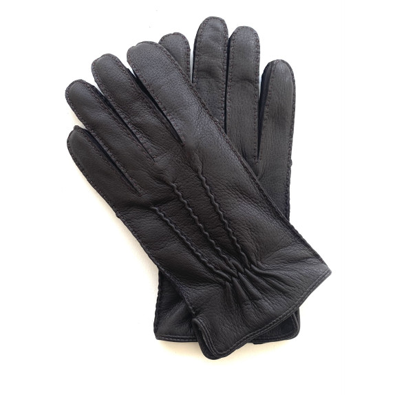 Leather gloves of deer ebony " MARC "