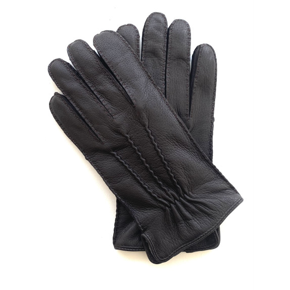 Gants en cuir de cerf marron " MARC ".