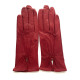 Leather gloves of lamb ruby red "JULIE".