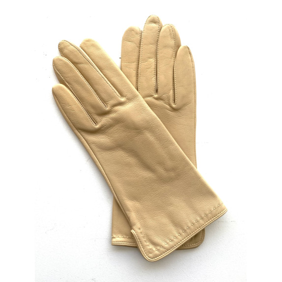 Gants Femme Cuir Noir double soie - Traclet