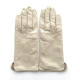 Leather gloves of lamb beige "VIOLETTE"