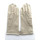 Gants en cuir d'agneau beige "VIOLETTE".