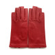 Leather mittens of lamb red "JEANNE"