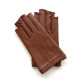 Leather mittens of lamb cognac "EVELYNE".