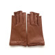 Leather mittens of lamb cognac "EVELYNE".