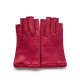 Leather mittens of lamb orchid "EVELYNE".