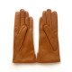 Leather gloves of lamb camel "THERESE".