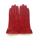 Gants en cuir d'agneau rouge "THERESE".