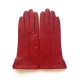 Leather gloves of lamb red "THERESE".