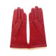 Gants en cuir d'agneau rouge "CLEMENTINE".