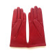 Leather gloves of lamb red and burgundy"CLEMENTINE"