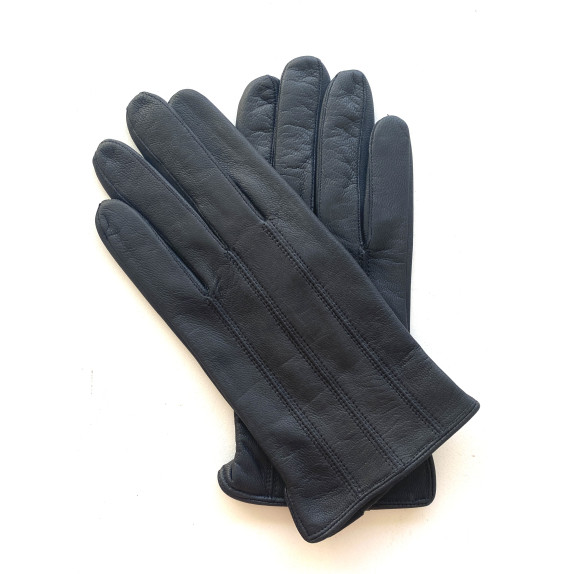 Leather gloves of goat black " SCOOT".