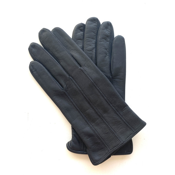 Gants en cuir de chèvre noir "SCOOT".