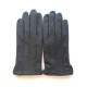 Gants en cuir de chèvre noir "SCOOT".