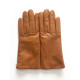 Gants en cuir d'agneau camel "CAPUCINE".