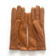 Gants en cuir d'agneau camel "CAPUCINE".