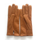 Leather gloves of lamb camel "CAPUCINE".