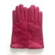 Gants en cuir d'agneau lilas "CAPUCINE".