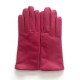 Leather gloves of lamb lilac "CAPUCINE".