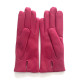 Gants en cuir d'agneau lilas "CAPUCINE".