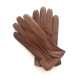 Gants en cuir de cerf tobacco " MARC ".