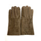 Leather gloves of shearling brown "JIVAGO".