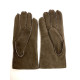 Leather gloves of shearling brown "JIVAGO".