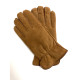 Gants en cuir d'agneau lainé caramel "MARKO"