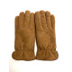 Gants en cuir d'agneau lainé caramel "MARKO"