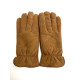 Leather gloves of lambskin caramel "MARKO"