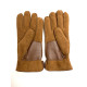 Gants en cuir d'agneau lainé caramel "MARKO"