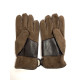 Leather gloves of lambskin brownl "MARKO"