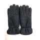 Leather gloves of lambskin black "MARKO"