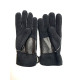 Gants en cuir d'agneau lainé noir "MARKO"