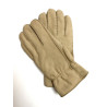 Gants en cuir d'agneau lainé beige "MARKO"