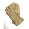 Leather gloves of lambskin beige "MARKO"