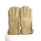 Gants en cuir d'agneau lainé beige "MARKO"