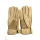 Gants en cuir d'agneau lainé beige "MARKO"